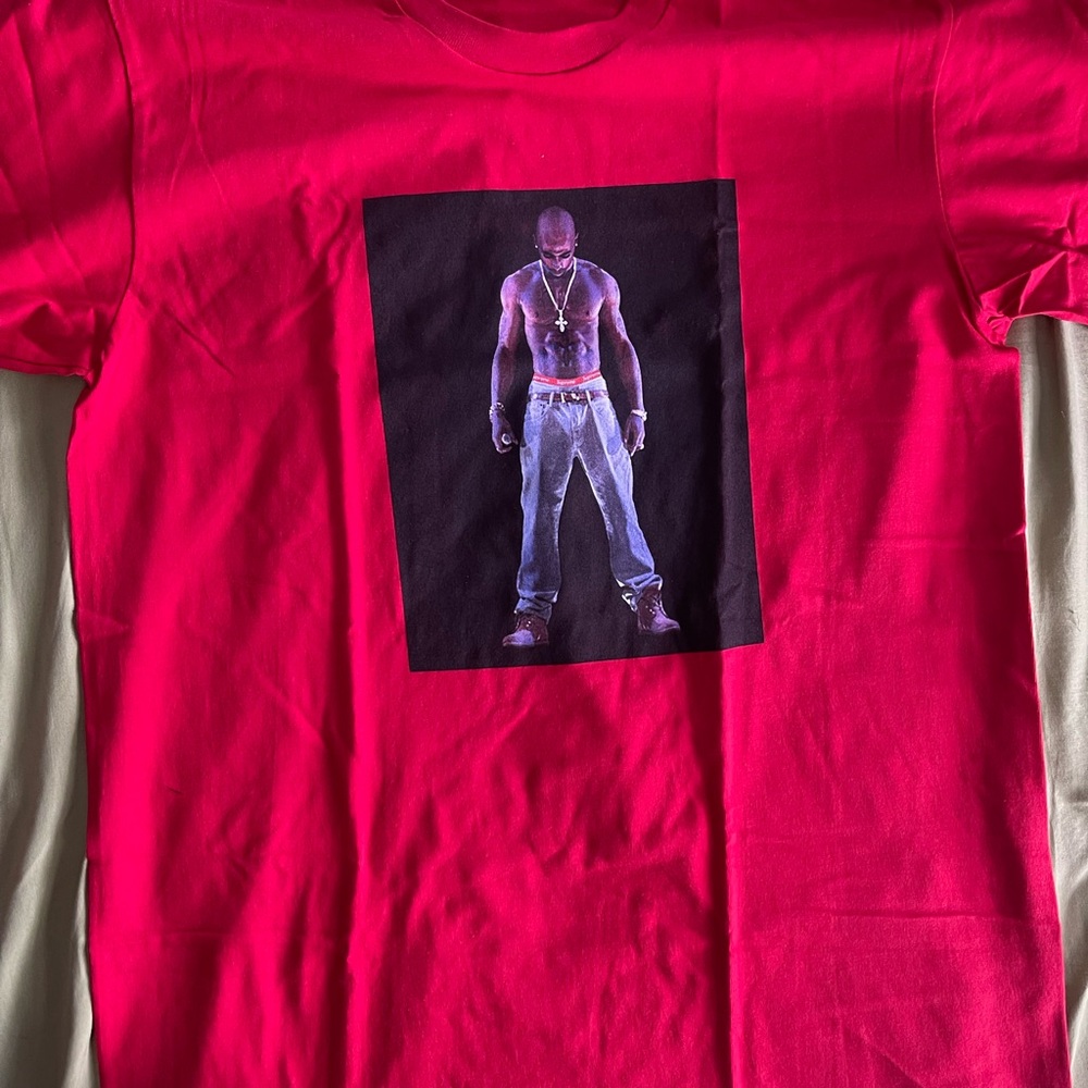 Supreme Tupac Hologram Tee Red